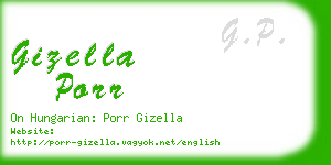 gizella porr business card